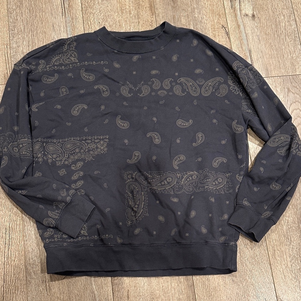 Original Use Black Paisley Crewneck Sweater